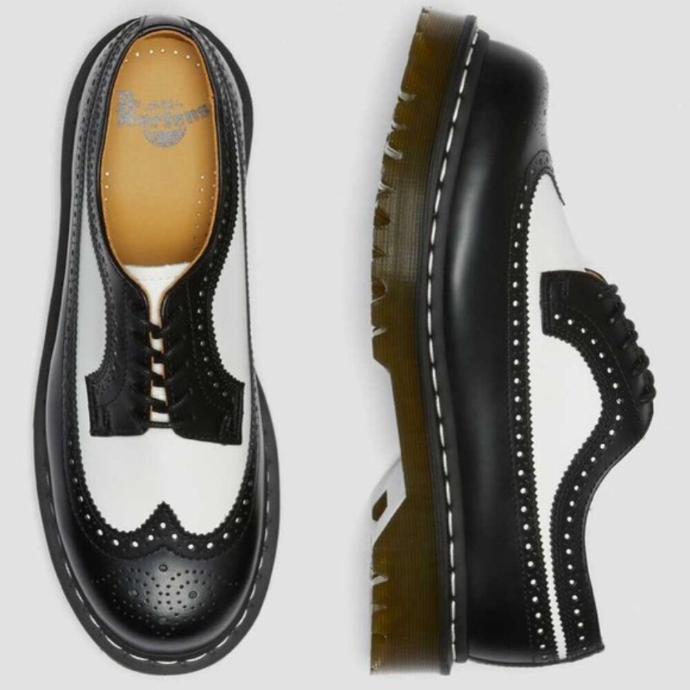 Dr. Martens Black and White Loafers with Air-Cushioned Sole - Picture 8 of 10